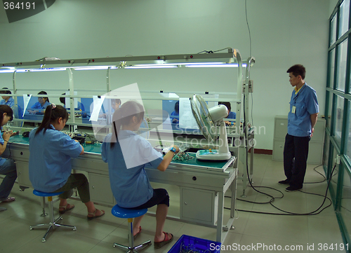 Image of Chinese sweatshop interior