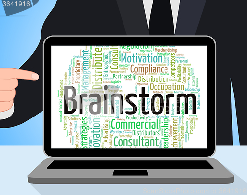 Image of Brainstorm Word Means Put Heads Together And Brainstorms