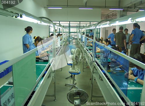 Image of Chinese sweatshop interior