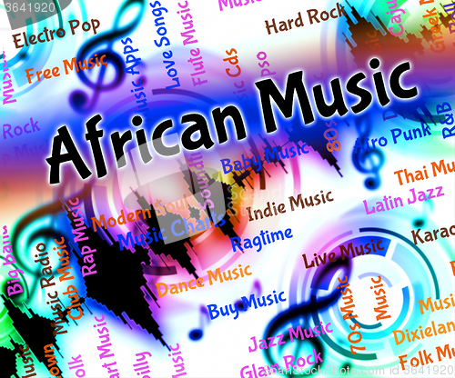 Image of African Music Represents Sound Tracks And Acoustic