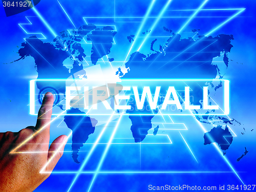 Image of Firewall Map Displays Online Safety Security and Protection