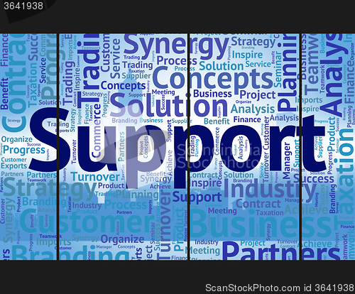 Image of Support Word Indicates Help Assistance And Supporting