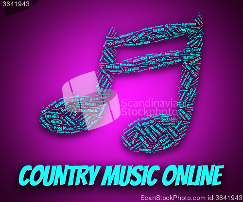 Image of Country Music Online Shows World Wide Web And Audio