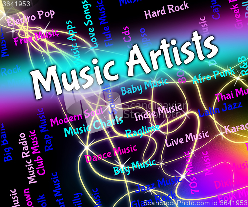 Image of Music Artists Represents Sound Track And Acoustic