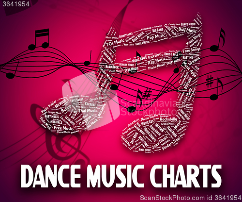 Image of Dance Music Charts Means Hit Parade And Disco