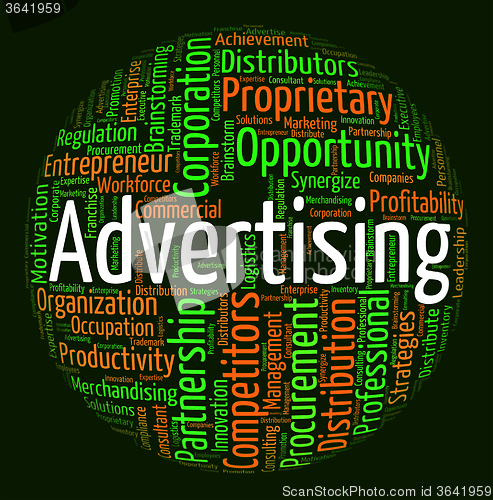 Image of Advertising Word Means Wordcloud Words And Adverts