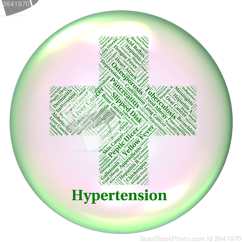 Image of Hypertension Illness Means High Blood Pressure And Ailments