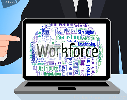 Image of Workforce Word Shows Human Resources And Employees