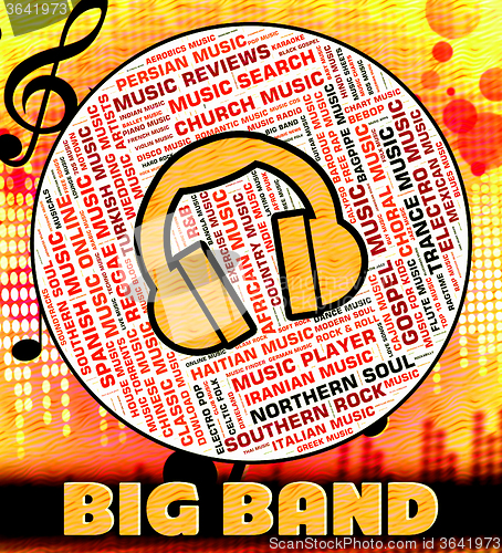 Image of Big Band Music Represents Sound Tracks And Audio