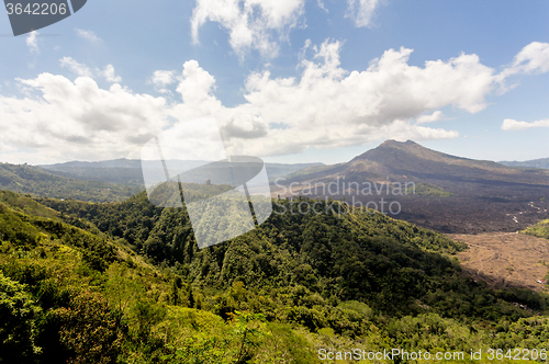 Image of Batur volcano and Agung mountain, Bali