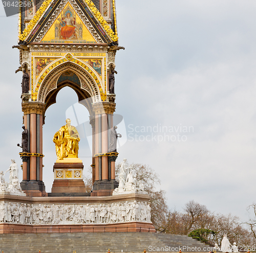 Image of albert monument in london england kingdome and old construction