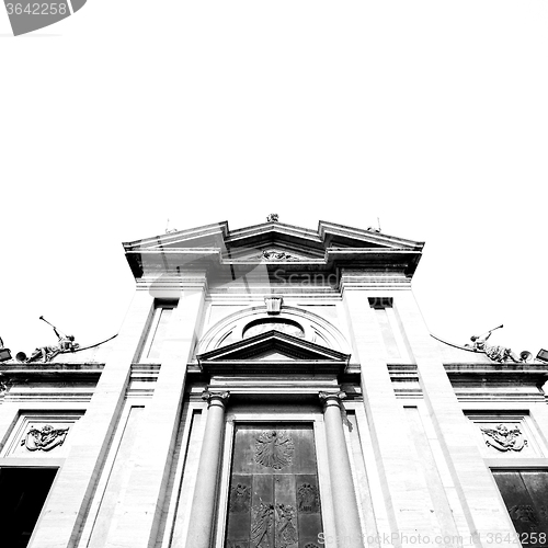 Image of column old architecture in italy europe milan religion       and