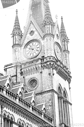 Image of old architecture in london england windows and brick exterior wa