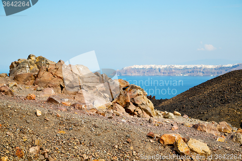 Image of volcanic land in europe  