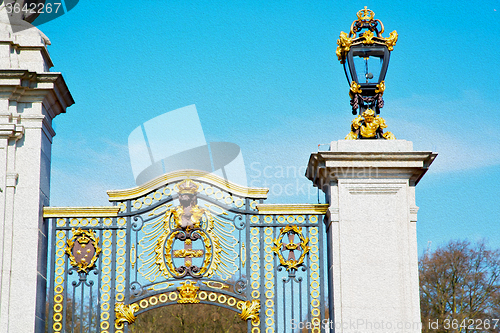 Image of in london england the old metal gate  royal palace