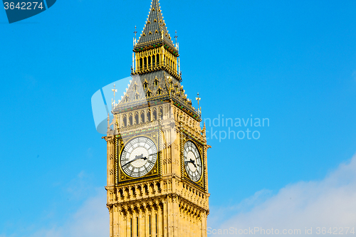 Image of   big ben and historical  england  aged city