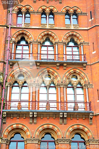 Image of old architecture in london   and brick exterior     