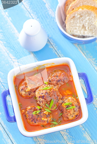 Image of meat balls with sauce