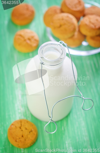 Image of milk with cookies