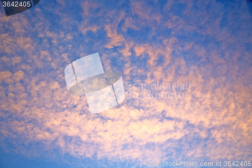 Image of sunrise in the sky white soft clouds   background