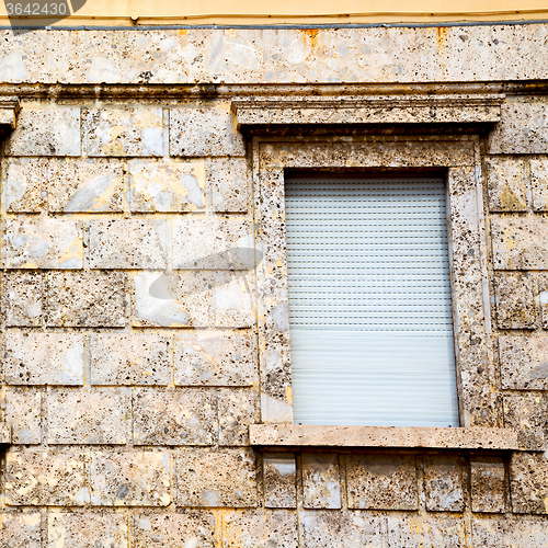 Image of in europe italy milan old architecture and venetian blind wall