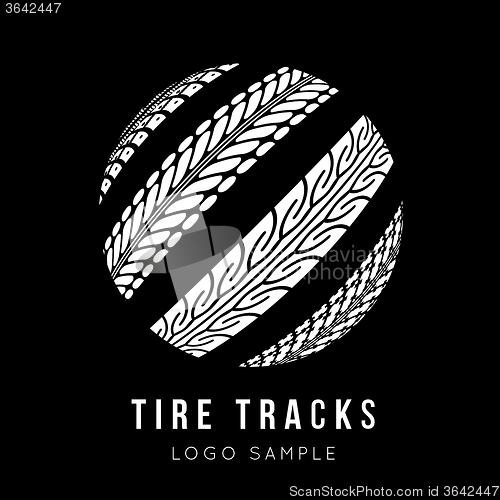 Image of Tire track background