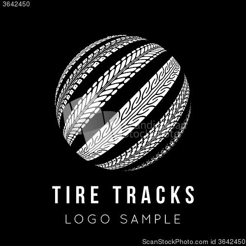 Image of Tire track background