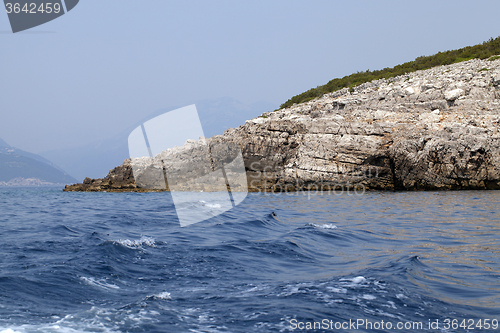 Image of rocky shore  Montenegro.