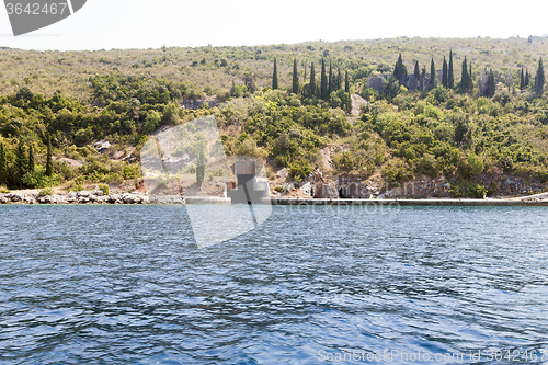 Image of   shelter. Bay. Montenegro.