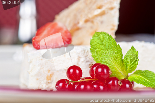 Image of cream berries dessert