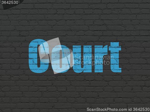 Image of Law concept: Court on wall background