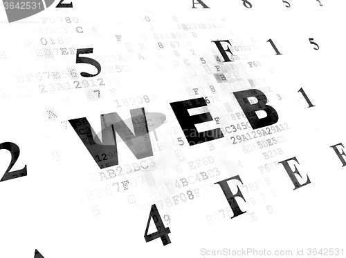 Image of Web development concept: Web on Digital background