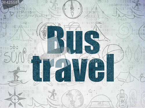 Image of Tourism concept: Bus Travel on Digital Paper background