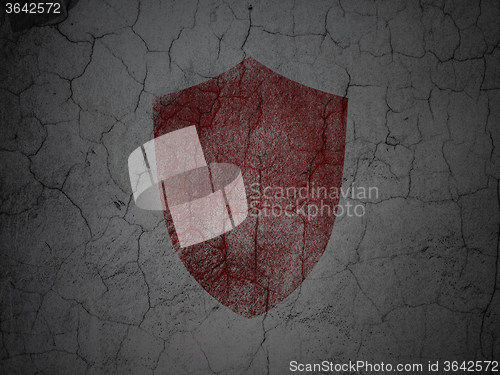 Image of Security concept: Shield on grunge wall background