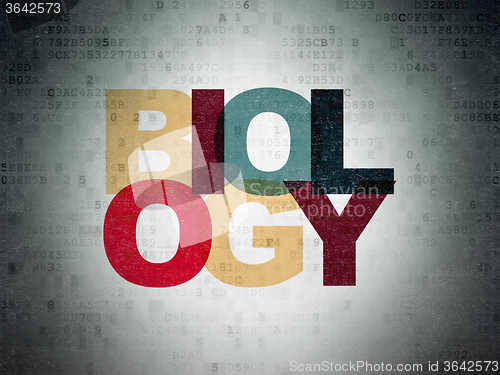 Image of Education concept: Biology on Digital Paper background