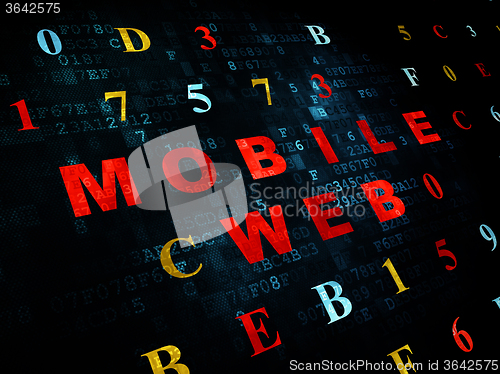 Image of Web development concept: Mobile Web on Digital background