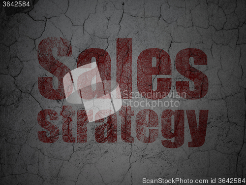 Image of Advertising concept: Sales Strategy on grunge wall background