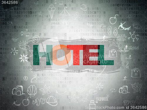 Image of Tourism concept: Hotel on Digital Paper background
