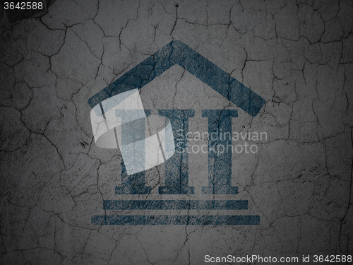 Image of Law concept: Courthouse on grunge wall background