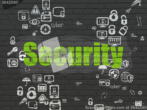 Image of Safety concept: Security on wall background