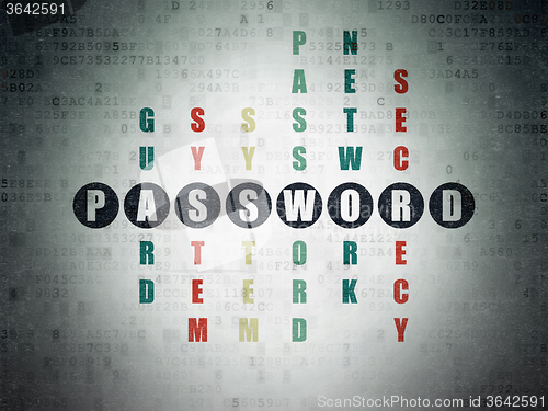 Image of Protection concept: Password in Crossword Puzzle