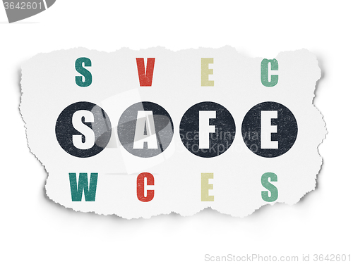 Image of Safety concept: Safe in Crossword Puzzle