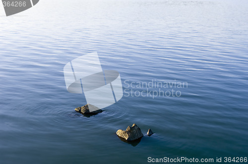 Image of Stones in water surface