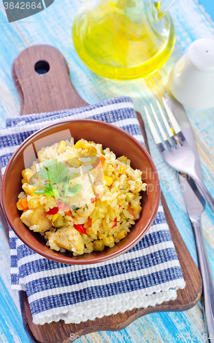 Image of rice with meat