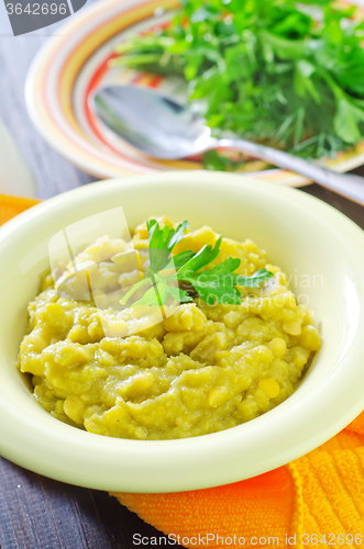 Image of mashed mung beans