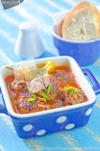 Image of meat balls with sauce