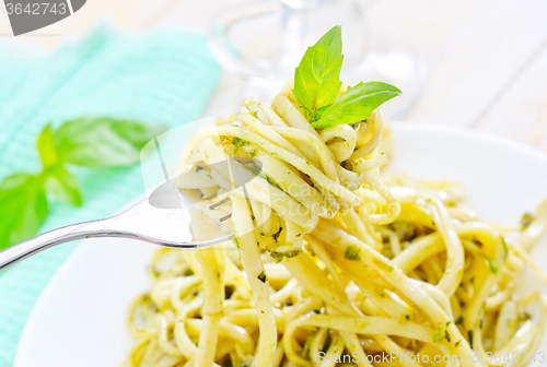 Image of pasta with pesto