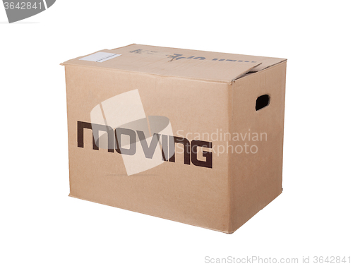 Image of Closed cardboard box, isolated