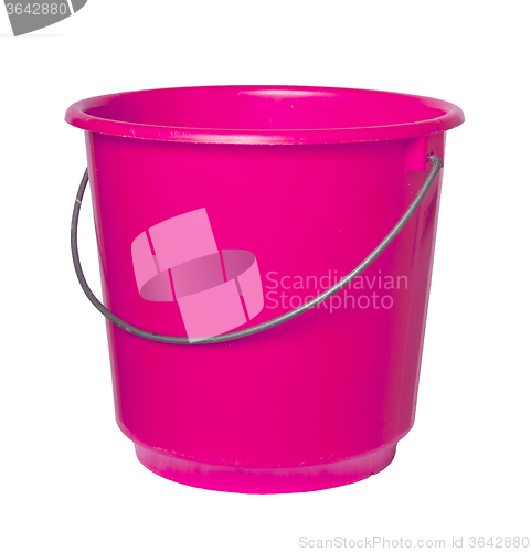 Image of Single pink bucket isolated