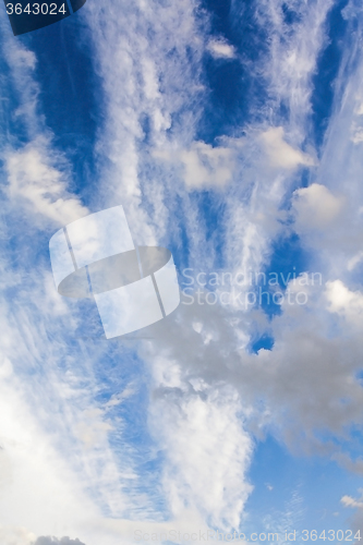 Image of the blue sky with clouds  